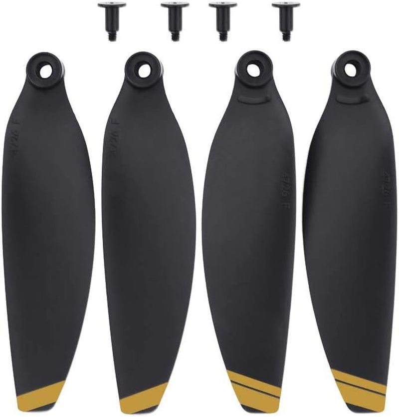 Upgrade Your DJI Mavic Mini with WANGCL Low Noise Propellers - 2 Pairs for Enhanced Performance and Stylish Gold Trim