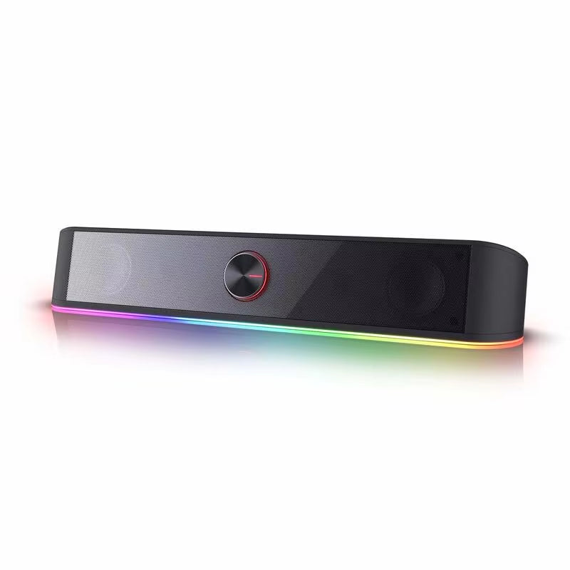 Experience Immersive Sound with the Redragon GS560 Adiemus RGB Desktop Soundbar - Dynamic 2.0 Channel Speaker with Stunning Audio-Light Sync