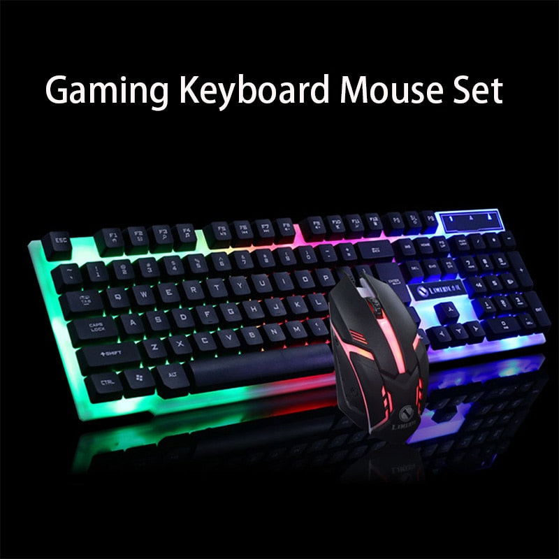 Elevate Your Gaming Experience with the GTX300 Glowing Keyboard and Mouse Set