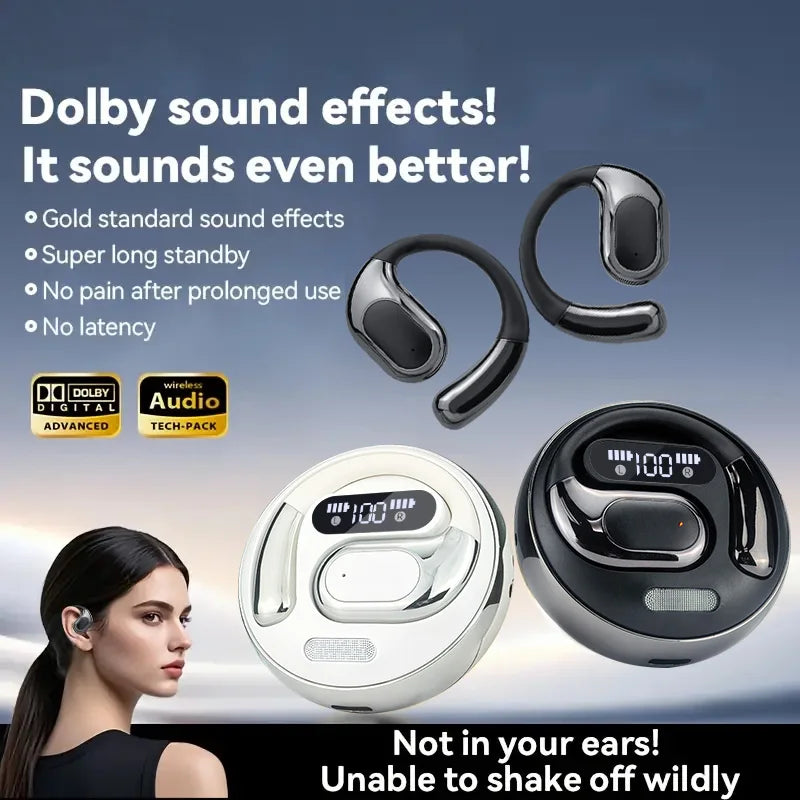 Experience True Wireless Freedom with Compact and Efficient Earphones - Perfect for On-the-Go Communication