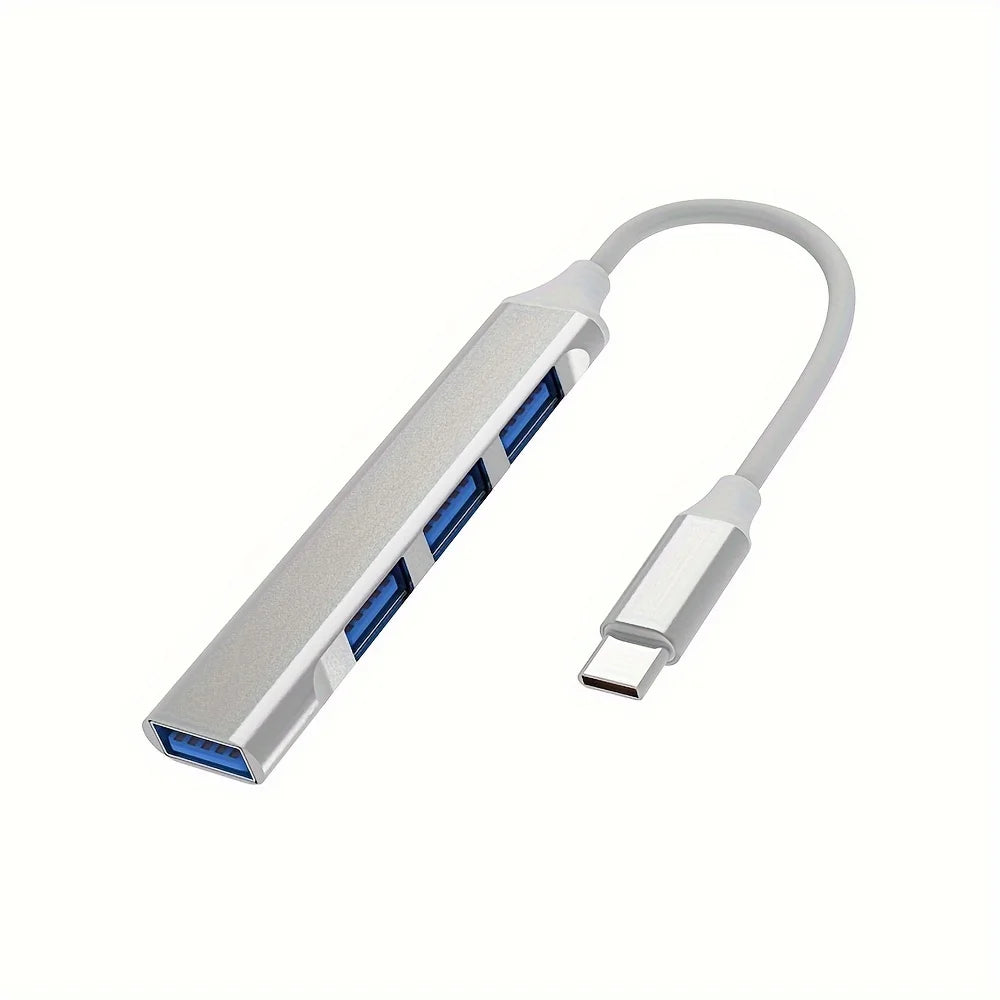 Transform Your Connectivity with the 4-Port Multi-Splitter Type C Hub USB Adapter - Perfect for Xiaomi, Lenovo, MacBook Air & Pro!