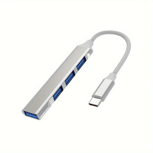 Transform Your Connectivity with the 4-Port Multi-Splitter Type C Hub USB Adapter - Perfect for Xiaomi, Lenovo, MacBook Air & Pro!