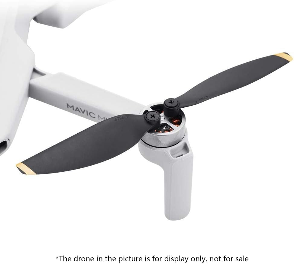 Upgrade Your DJI Mavic Mini with WANGCL Low Noise Propellers - 2 Pairs for Enhanced Performance and Stylish Gold Trim