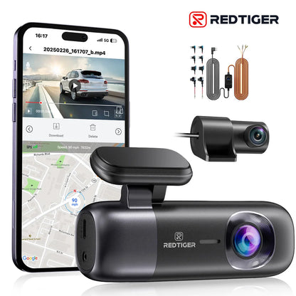 Experience Unmatched Security with the REDTIGER F9 4K Dash Cam - Front & Rear Cameras, WiFi, GPS, and Night Vision for Ultimate Peace of Mind