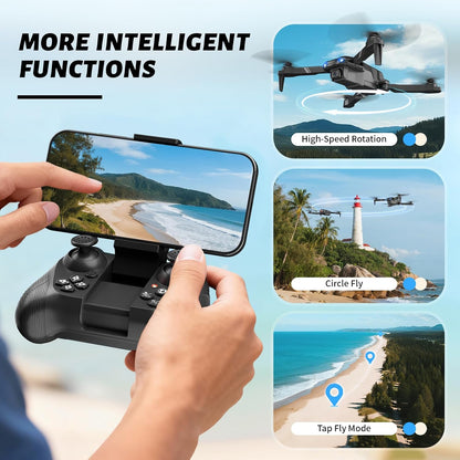 4DRC V13 Foldable Drone with 1080P HD Camera - The Ultimate Beginner's Aerial Adventure for Kids and Adults, Featuring Waypoint Navigation, Headless Mode, Altitude Hold, Gesture Selfie, and 3D Flips!