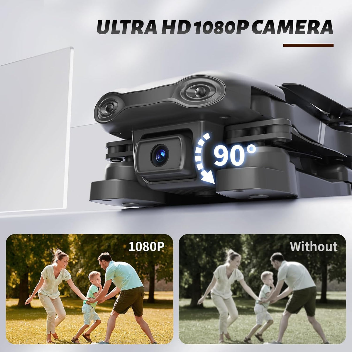 4DRC V13 Foldable Drone with 1080P HD Camera - The Ultimate Beginner's Aerial Adventure for Kids and Adults, Featuring Waypoint Navigation, Headless Mode, Altitude Hold, Gesture Selfie, and 3D Flips!