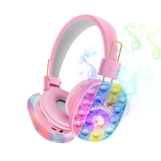 Colorful Stress-Relief Bluetooth Headphones for Kids - Fun Fidget Toy with Superior Sound Quality