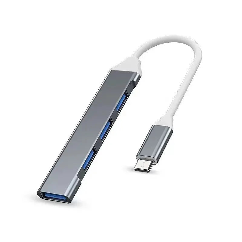 Transform Your Connectivity with the 4-Port Multi-Splitter Type C Hub USB Adapter - Perfect for Xiaomi, Lenovo, MacBook Air & Pro!