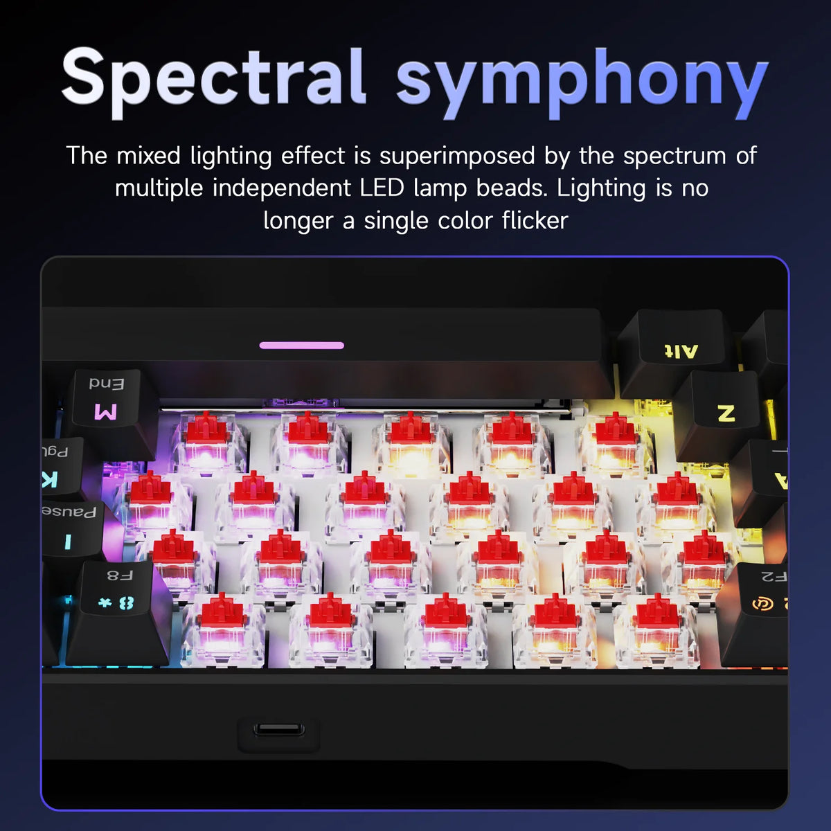 Experience Gaming Excellence with the NK61 Wired Mechanical Keyboard - 60% RGB Hot-Swappable Red Switch Mini Keyboard for Ultimate PC Performance