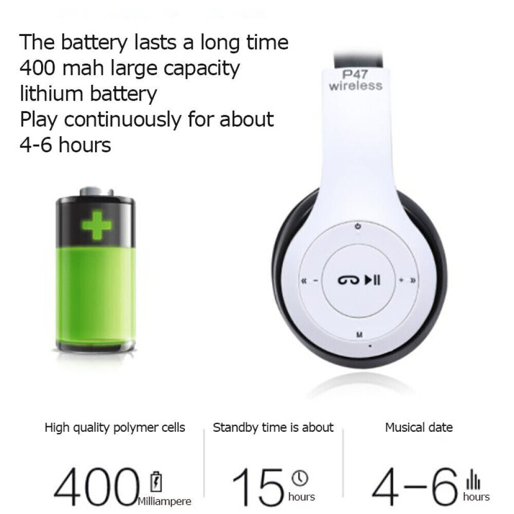 Wireless Bluetooth Headphones with Noise Cancelling Over-Ear Earphones 5.1 UK
