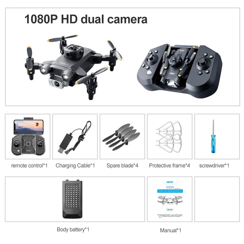 Experience the Thrill of Aerial Adventure with the Mini V30 WiFi FPV Drone - 4K HD Dual Camera, Obstacle Avoidance, and Foldable Design for Kids and Adults!