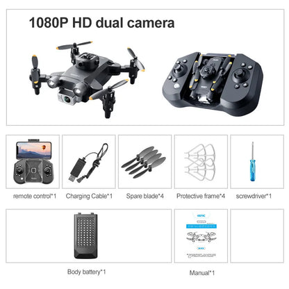 Experience the Thrill of Aerial Adventure with the Mini V30 WiFi FPV Drone - 4K HD Dual Camera, Obstacle Avoidance, and Foldable Design for Kids and Adults!