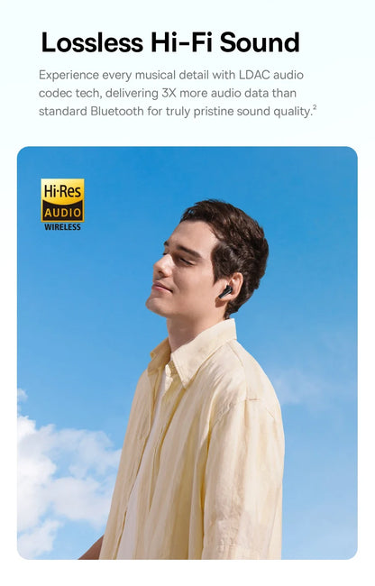 Experience Unmatched Sound Quality with Baseus Bass BP1 Pro -50Db Noise Cancelling Wireless Earbuds Featuring Bluetooth 6.0 and LDAC Hi-Res Audio