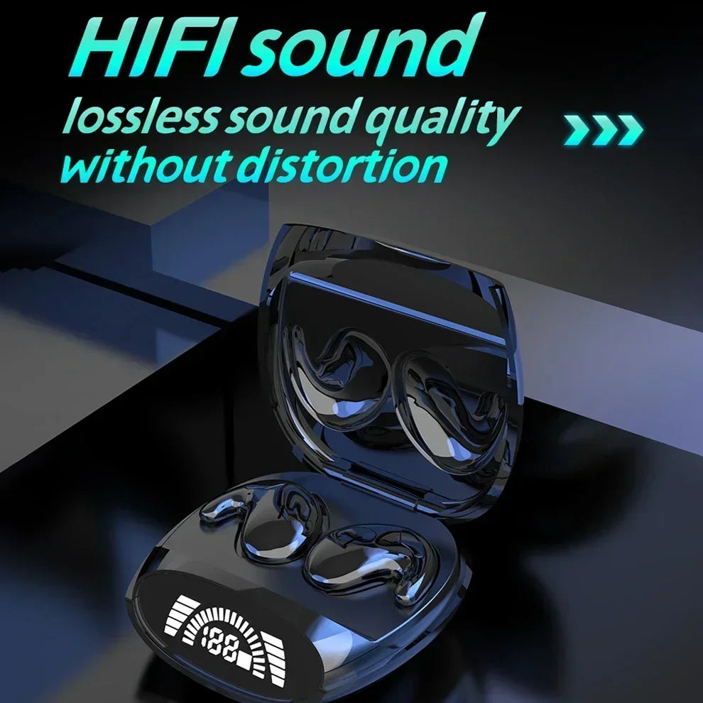 Experience Unmatched Audio with VIKEFON High-End Wireless Sports Bluetooth Headphones - TWS Dual Ear, Active Noise Cancelling, and Comfortable Design for Calls and Sleep
