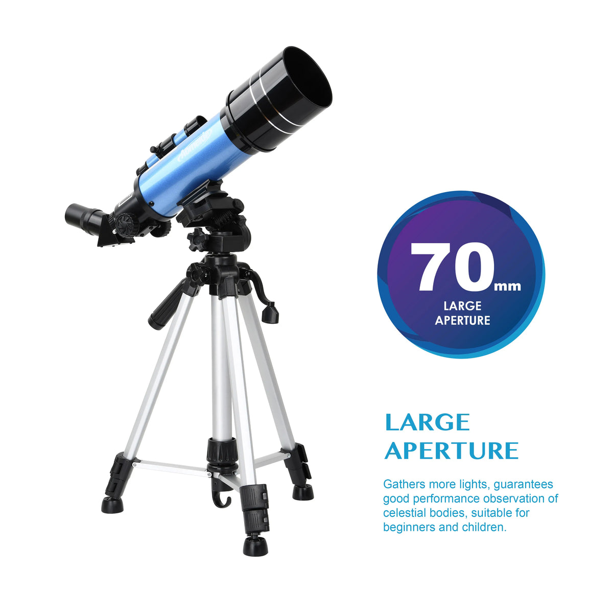 Discover the Universe with the 70mm Portable Travel Telescope - Perfect for Beginners and Stargazing Adventures!