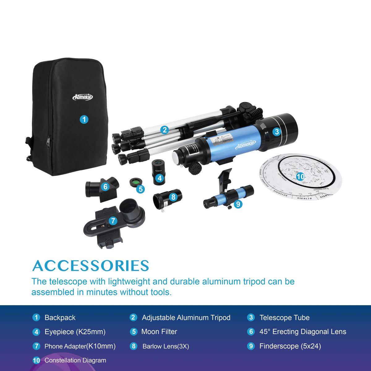 Discover the Universe with the 70mm Portable Travel Telescope - Perfect for Beginners and Stargazing Adventures!