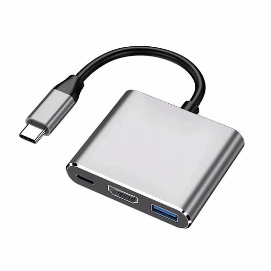 Ultimate 3-in-1 USB-C Hub: HDMI-Compatible 4K Adapter & Fast Charger for MacBook Air 12