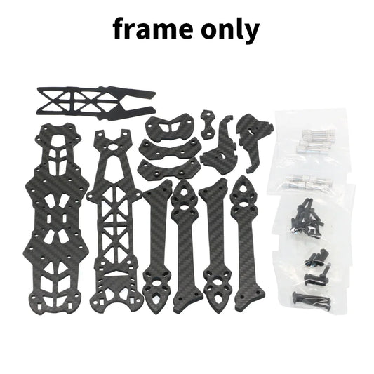 Elevate Your Flight with the RC MARK5 5-Inch FPV Drone Carbon Fiber Frame - Built for Durability and Freestyle Performance