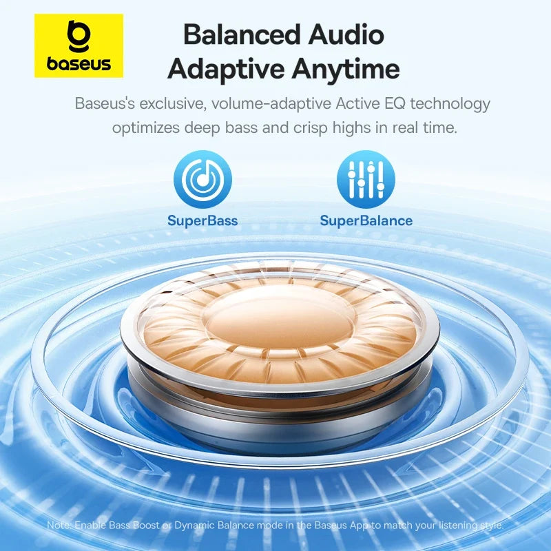 Experience Unmatched Sound Quality with Baseus Bass BP1 Pro -50Db Noise Cancelling Wireless Earbuds Featuring Bluetooth 6.0 and LDAC Hi-Res Audio