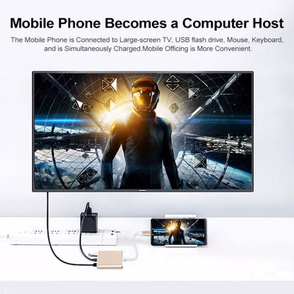 Ultimate 3-in-1 USB-C Hub: HDMI-Compatible 4K Adapter & Fast Charger for MacBook Air 12