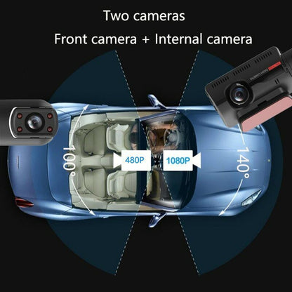 1080P Dual Lens Car Dash Cam with G-Sensor - Front and Rear Video Recorder